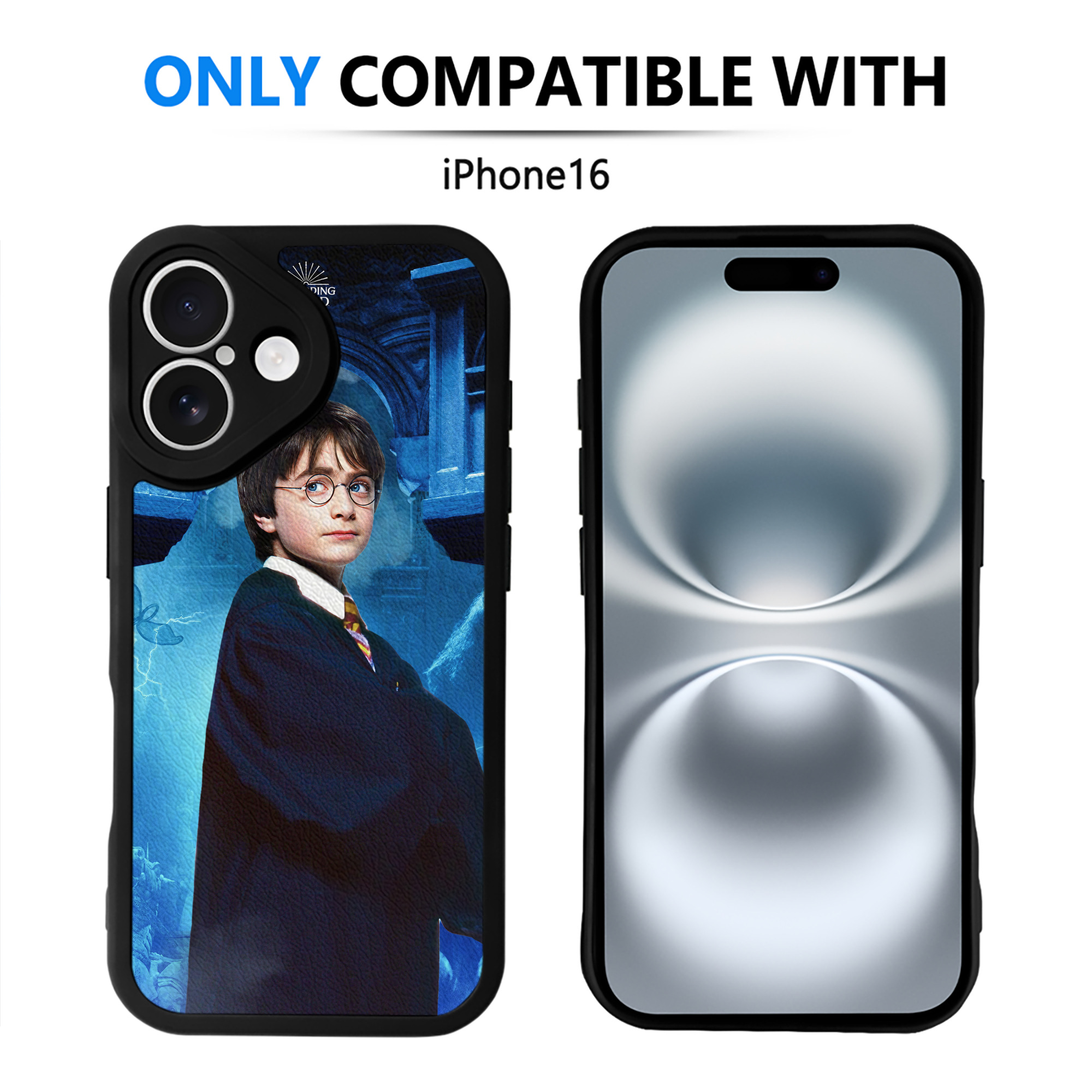 （画像用） Harry Potter ハリー・ポッターシリーズ 【iPhone 16シリーズ対応】シリコンスマホケース（レザー調） 材質：シリコン